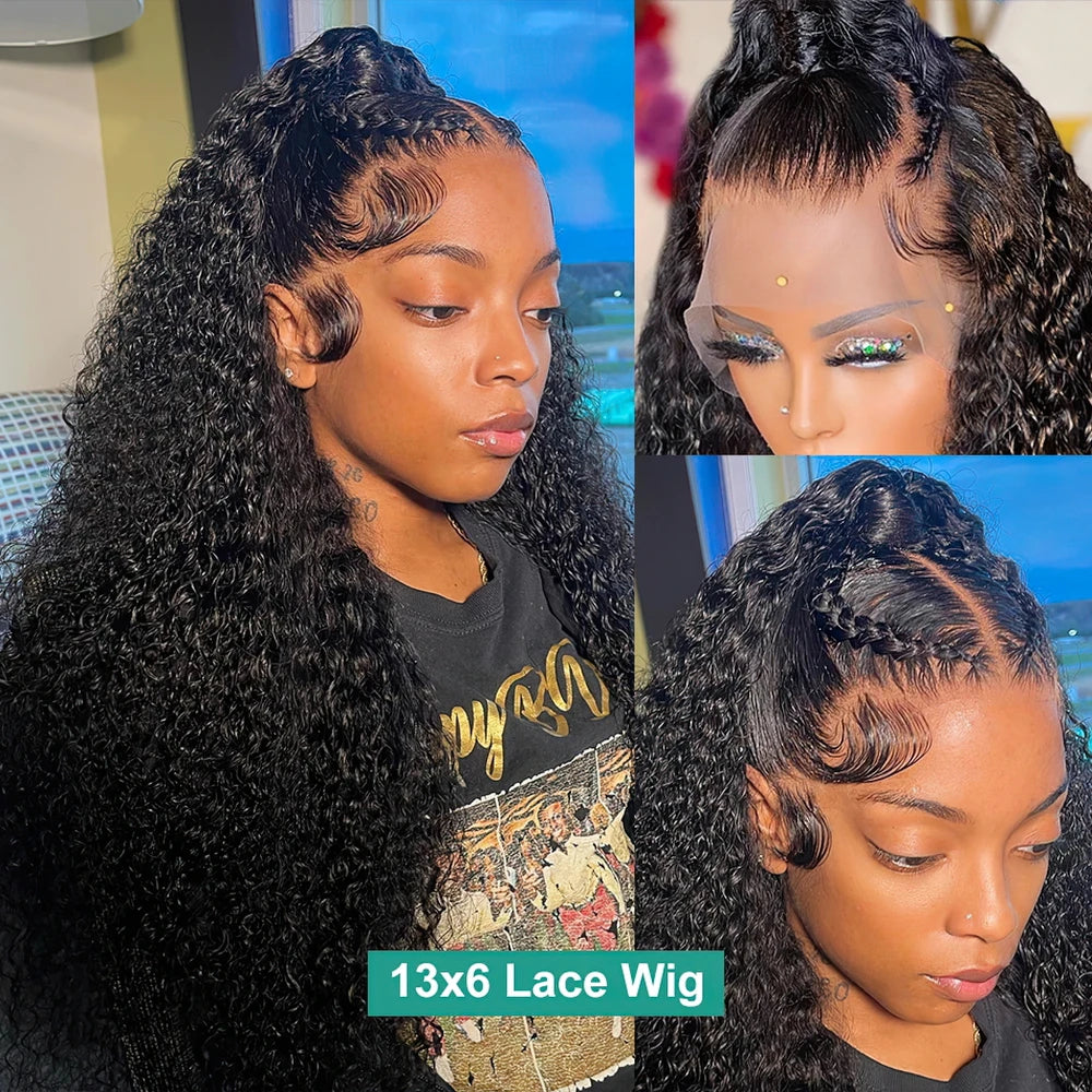 250% Density 360 HD Lace Wig – 30 Inch Deep Wave Glueless Human Hair Wig