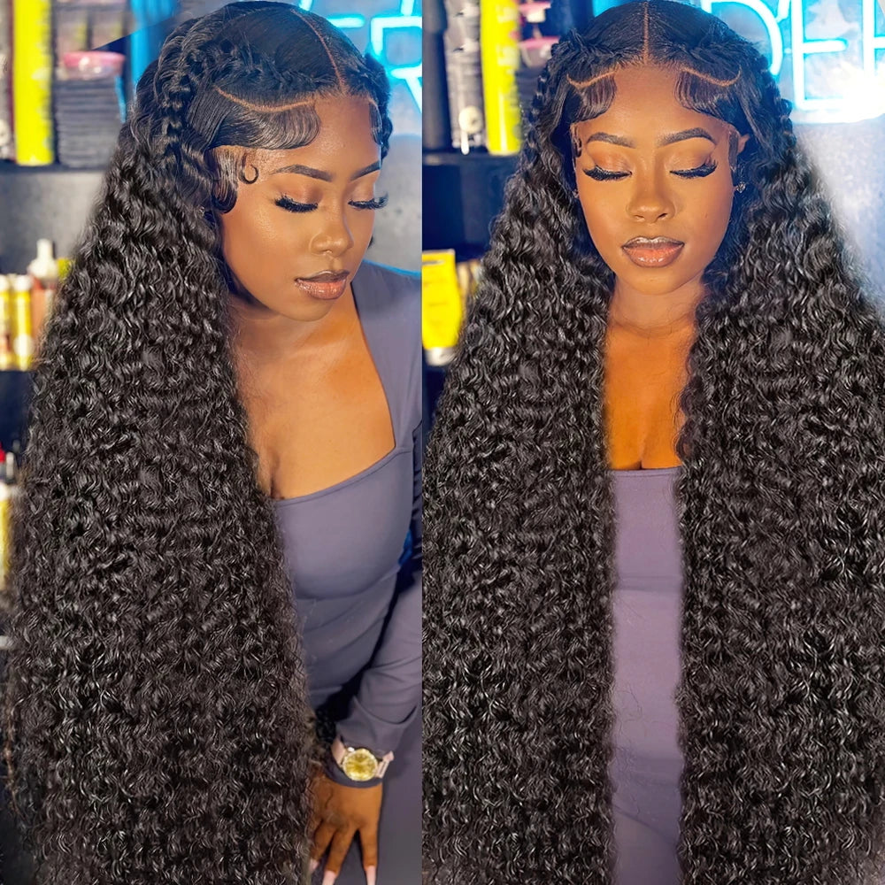 250% Density 360 HD Lace Wig – 30 Inch Deep Wave Glueless Human Hair Wig