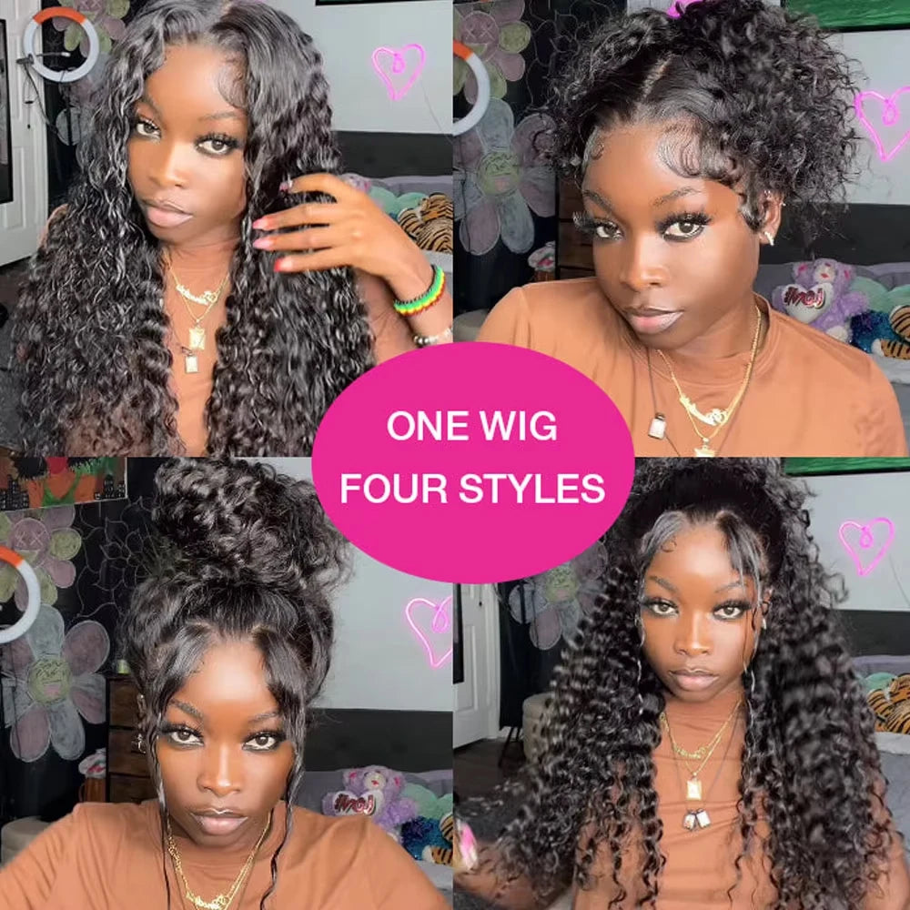 250% Density 360 HD Lace Wig – 30 Inch Deep Wave Glueless Human Hair Wig