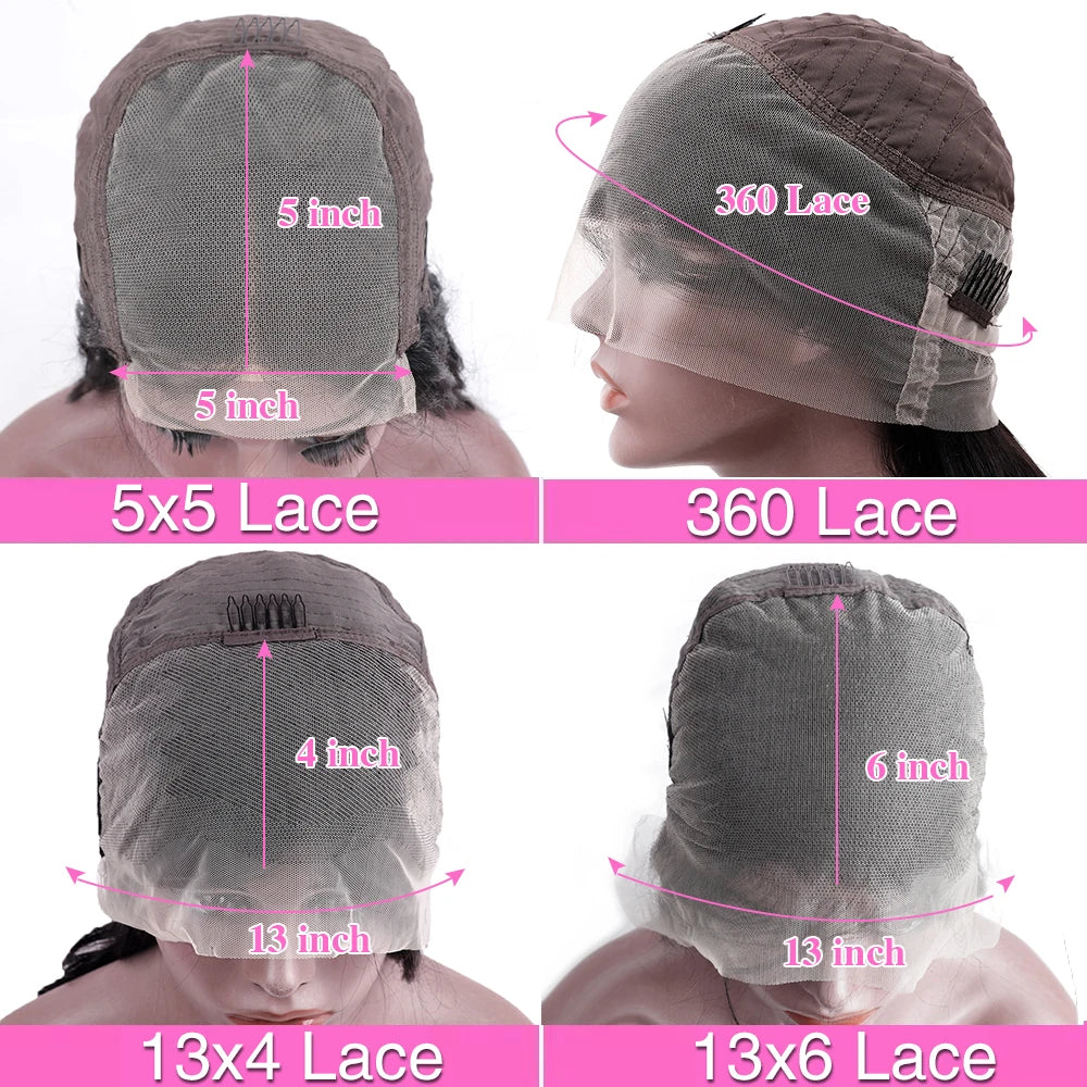 HD Transparent Body Wave Lace Front Wig – 13x4 / 13x6 / 360 Frontal, 5x5 Closure, 200% Density Human Hair Wig for Women