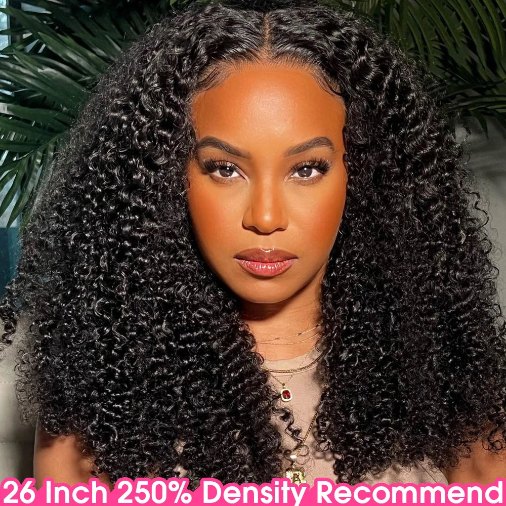 Kinky Curly 13x6 HD Lace Frontal Wig – 100% Human Hair | Glueless 4C Afro Curly Wig