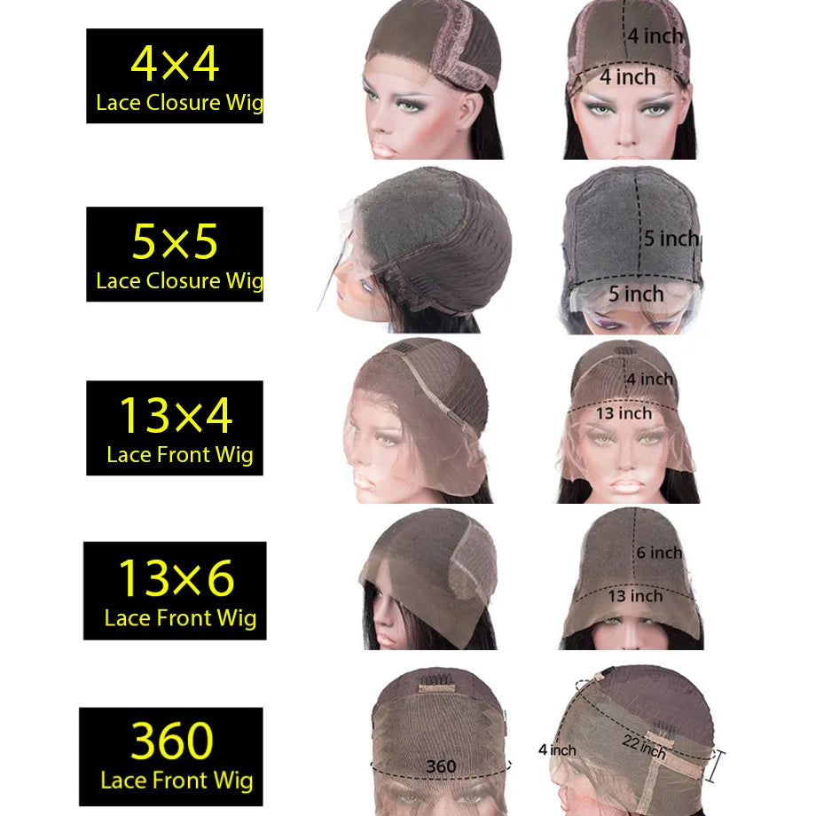Water Wave Lace Front Wig – Long Curly Human Hair 4x4, 5x5, 13x4, 13x6 or 360 HD Lace Closure Wig for Women