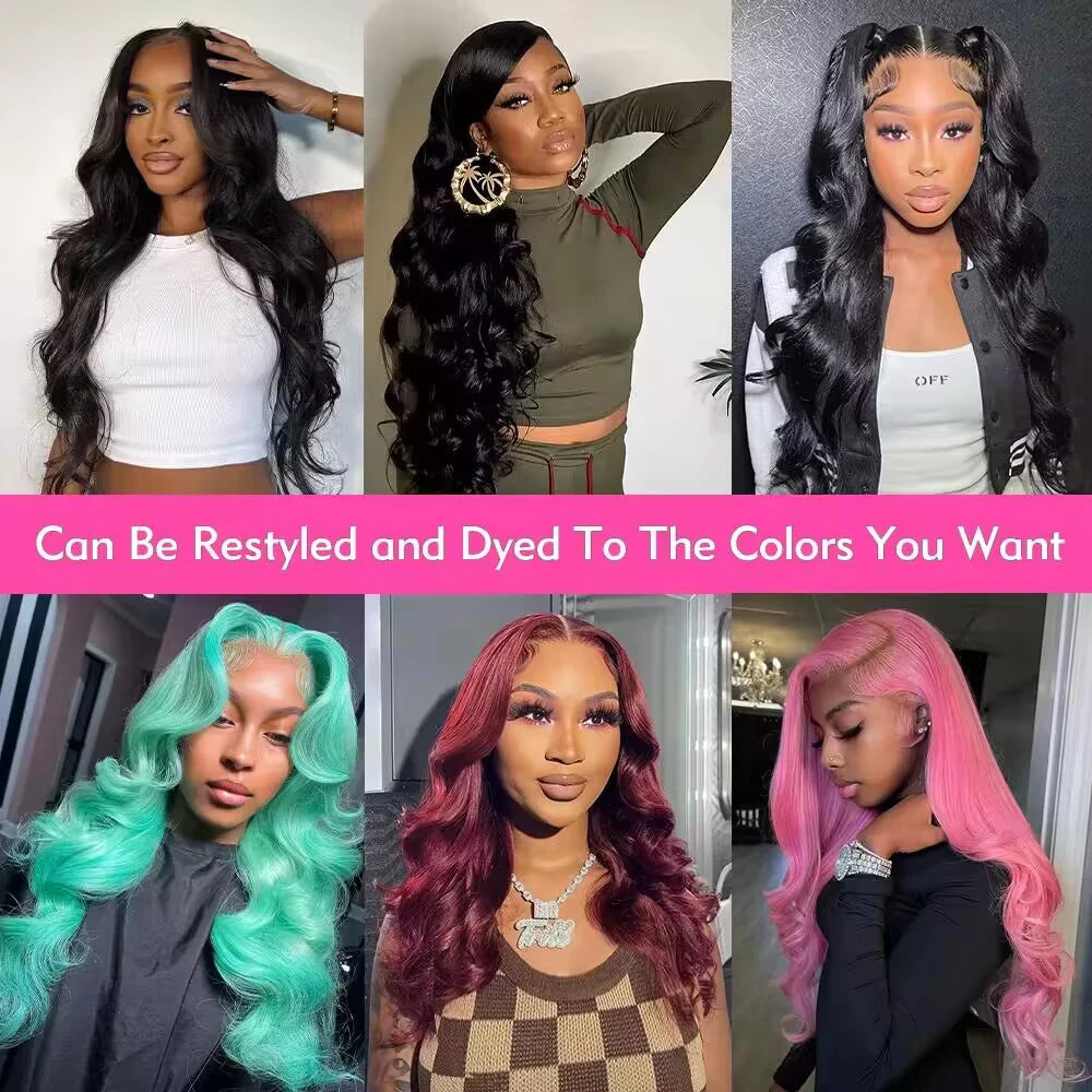 HD Transparent Body Wave Lace Front Wig – 13x4 / 13x6 / 360 Frontal, 5x5 Closure, 200% Density Human Hair Wig for Women