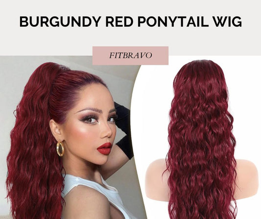 Burgundy Red Ponytail Wig | Vibrant & Stylish Hair Solutions