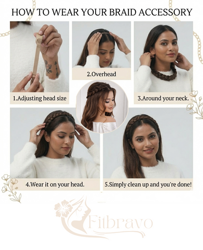 fitbravo™ - Braided Headband - Lizzy - Sun Kissed