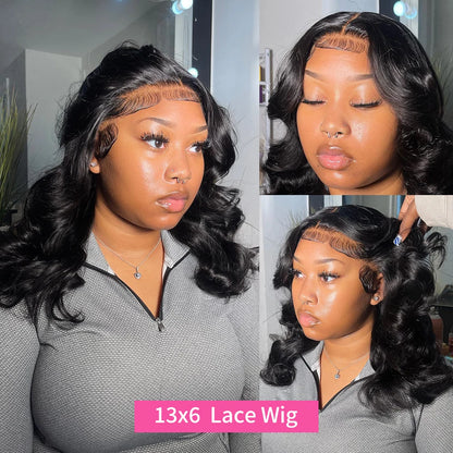 Linktowig 250% Density Body Wave Bob Wig – 13x6 & 13x4 HD Lace Front Human Hair Wig