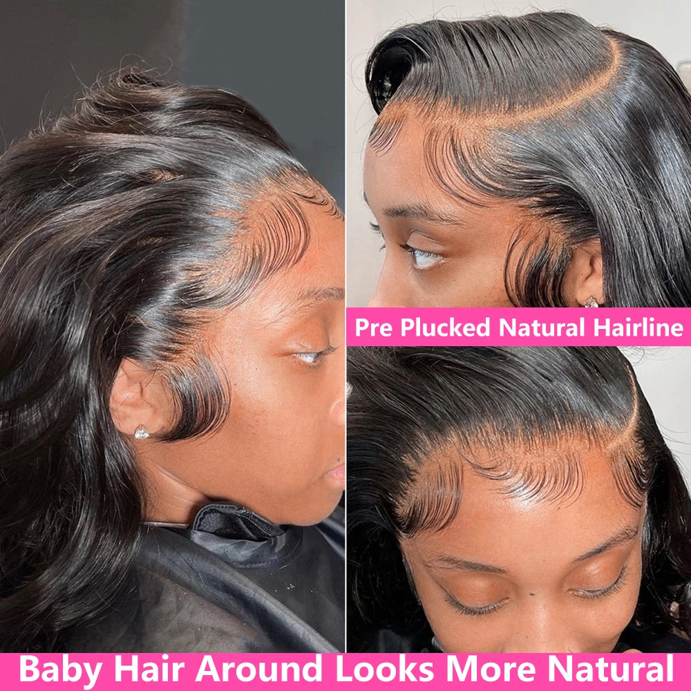 HD Transparent Body Wave Lace Front Wig – 13x4 / 13x6 / 360 Frontal, 5x5 Closure, 200% Density Human Hair Wig for Women