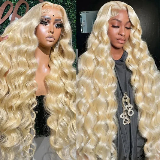613 Blonde Body Wave Human Hair Wig – HD Lace Front 13x4 / 13x6, Pre-Plucked for Black Women