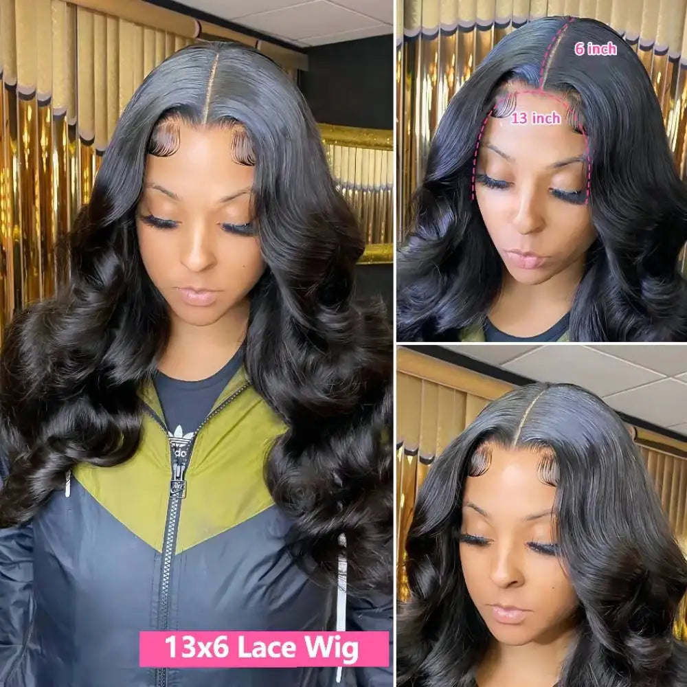 HD Transparent Body Wave Lace Front Wig – 13x4 / 13x6 / 360 Frontal, 5x5 Closure, 200% Density Human Hair Wig for Women