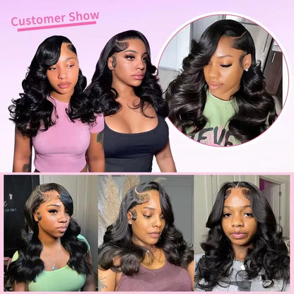 Linktowig 250% Density Body Wave Bob Wig – 13x6 & 13x4 HD Lace Front Human Hair Wig