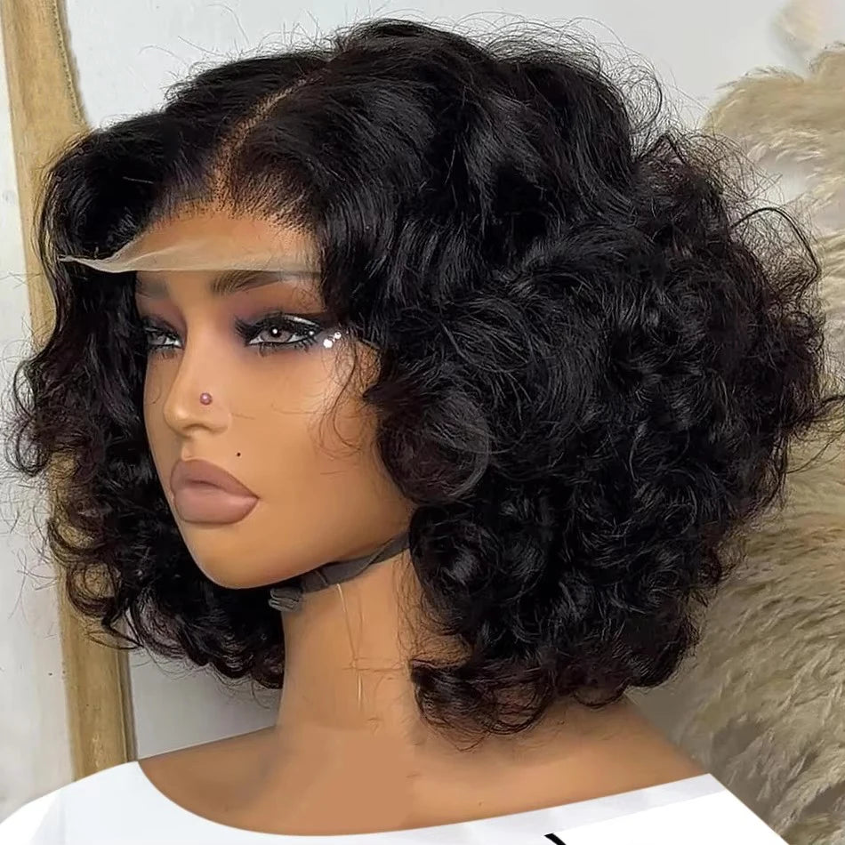 Linktowig 250% Density Body Wave Bob Wig – 13x6 & 13x4 HD Lace Front Human Hair Wig