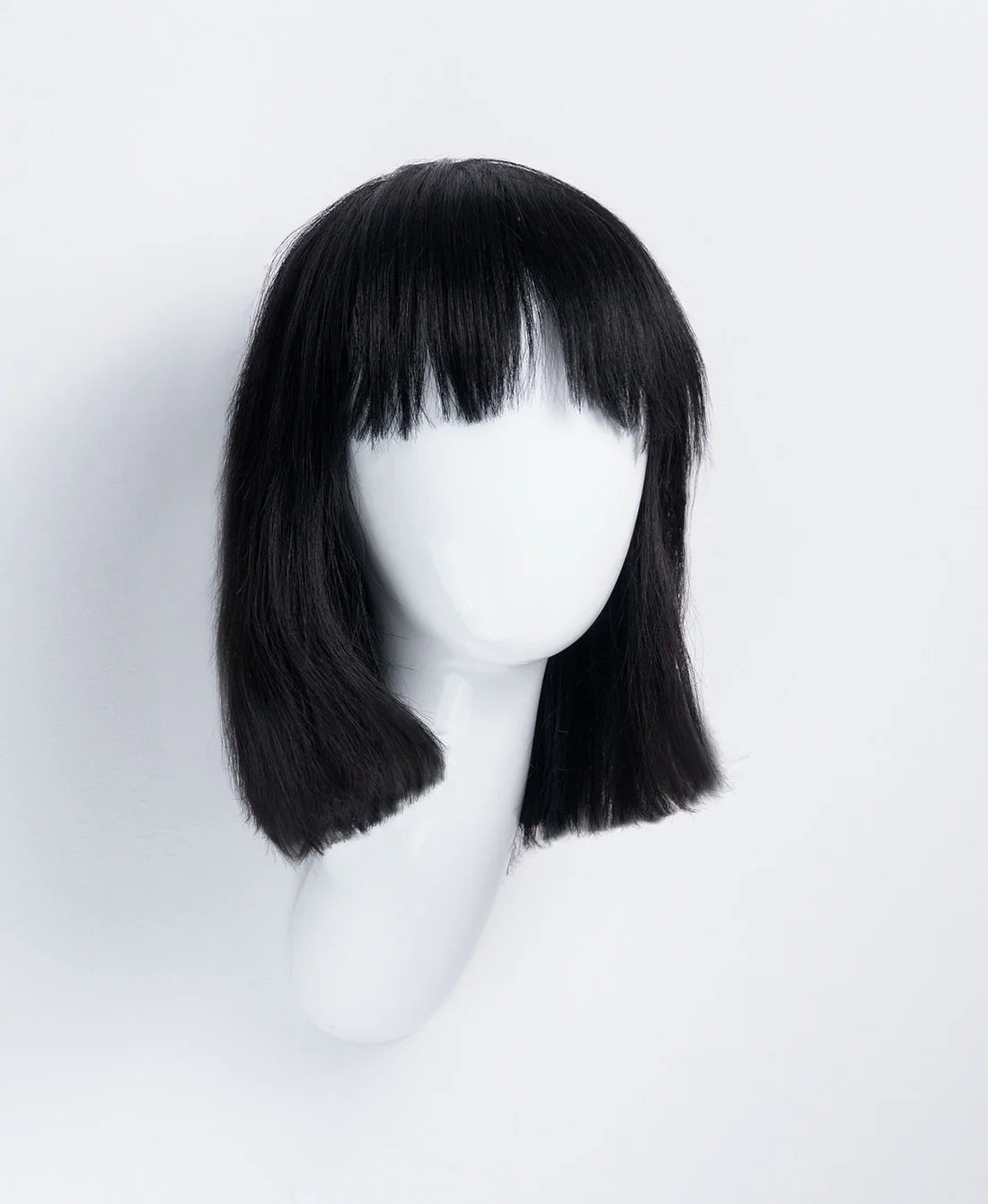 10" Jet  Black Bob Wig with Fringe – Stylish & Versatile Hairpiece